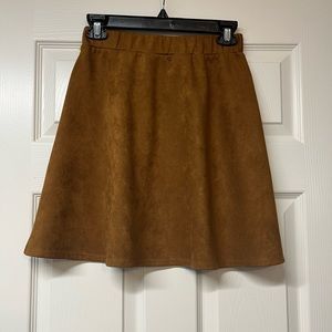 Brown Sued A-Line Shirt